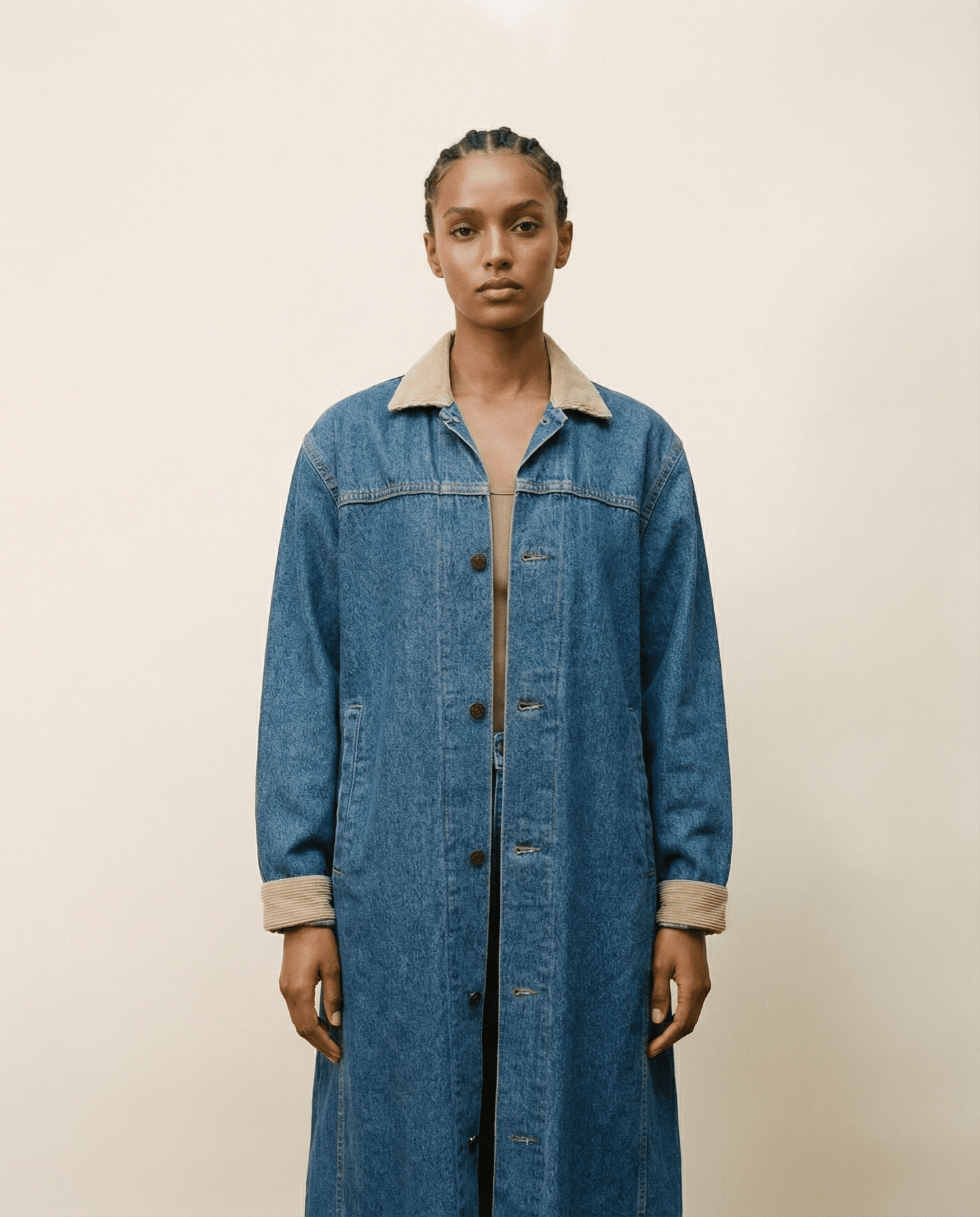 Vintage Levi’s Long Denim Duster Coat — Made in USA