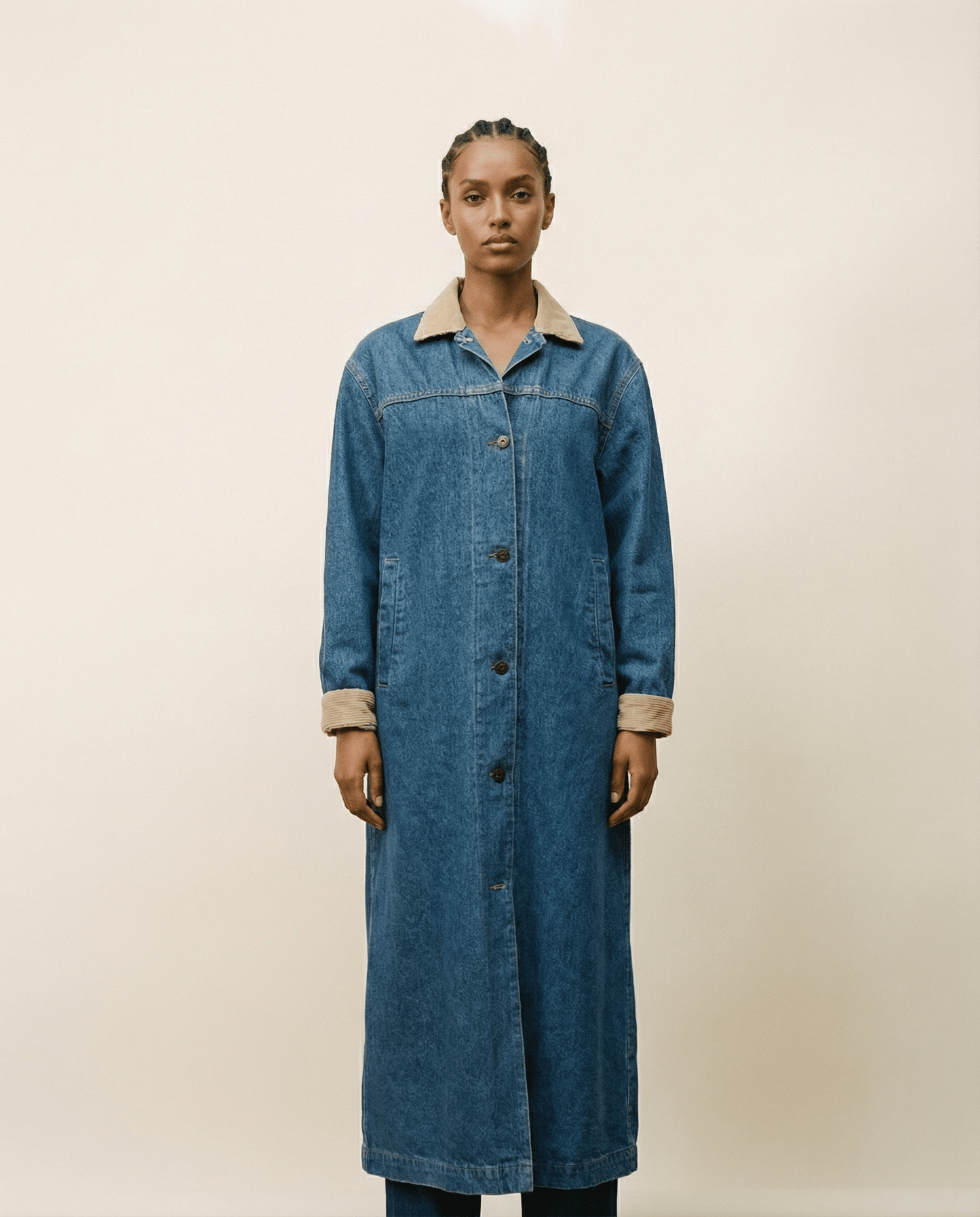 Vintage Levi’s Long Denim Duster Coat — Made in USA