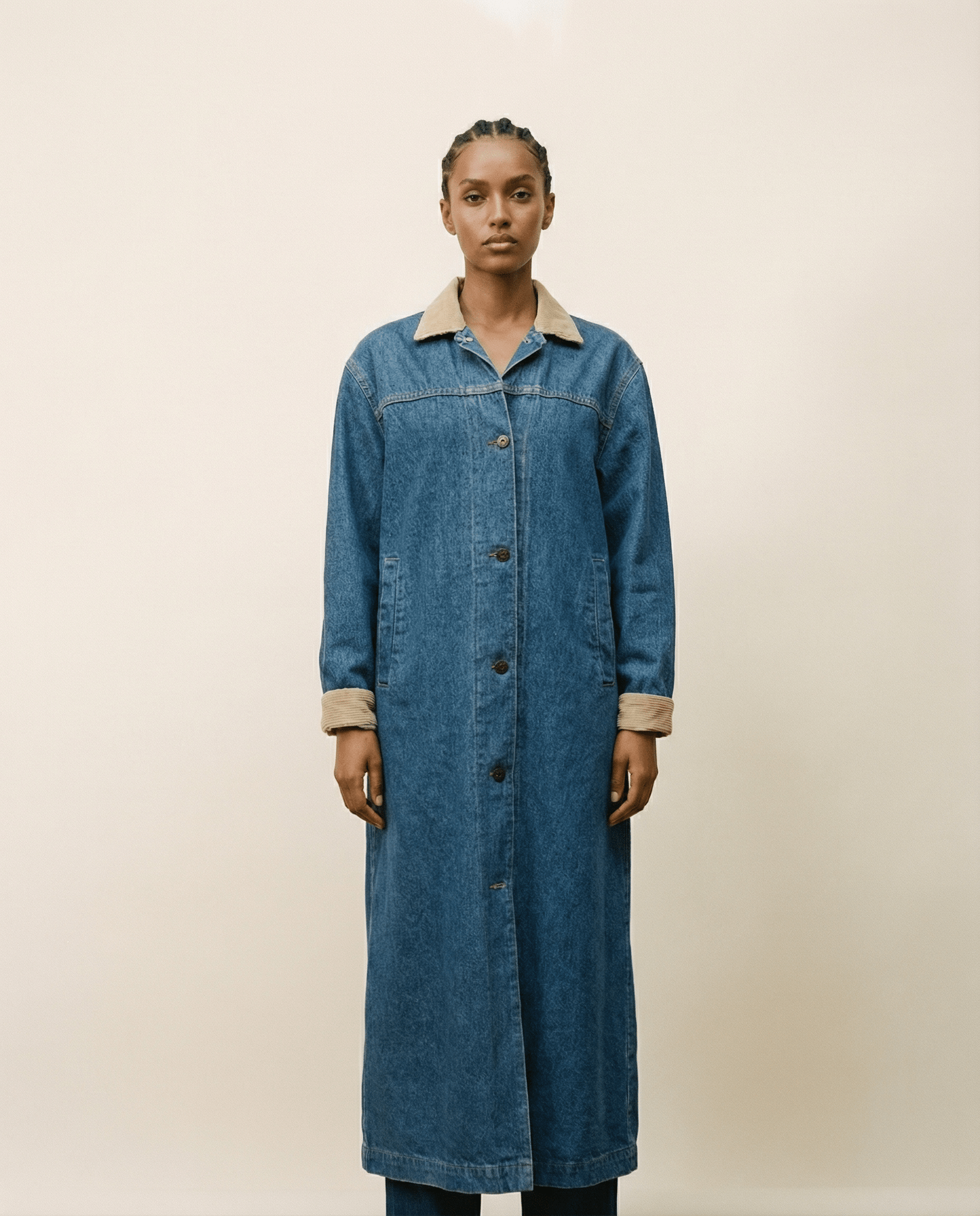 Vintage Levi’s Long Denim Duster Coat — Made in USA