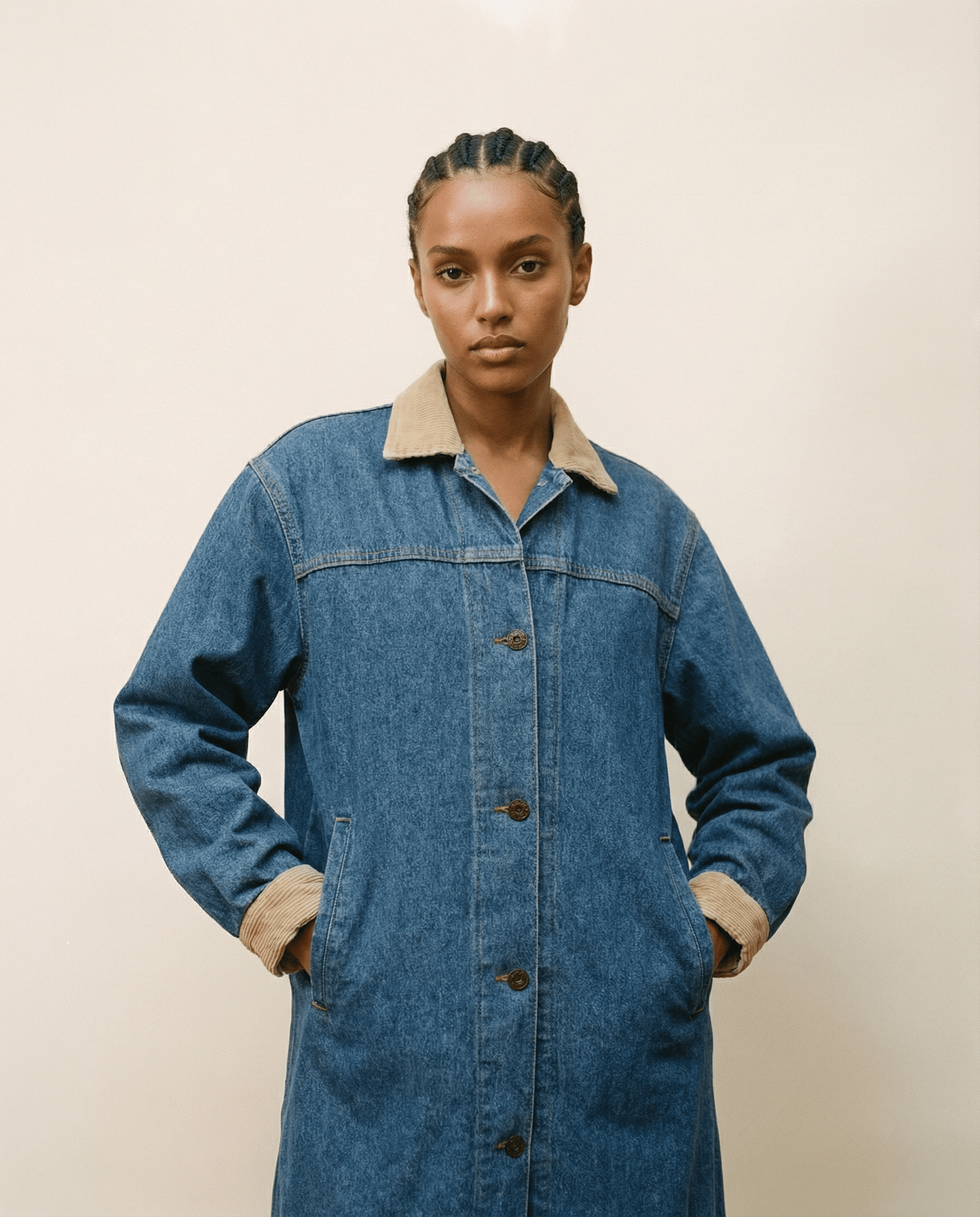 Vintage Levi’s Long Denim Duster Coat — Made in USA