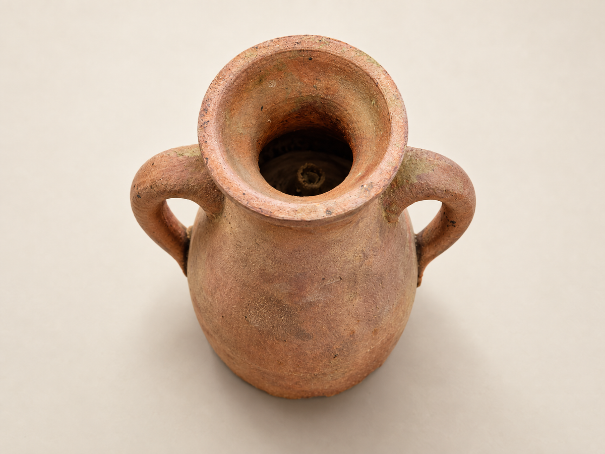 Vintage Rustic Double Handle Terracotta Jug