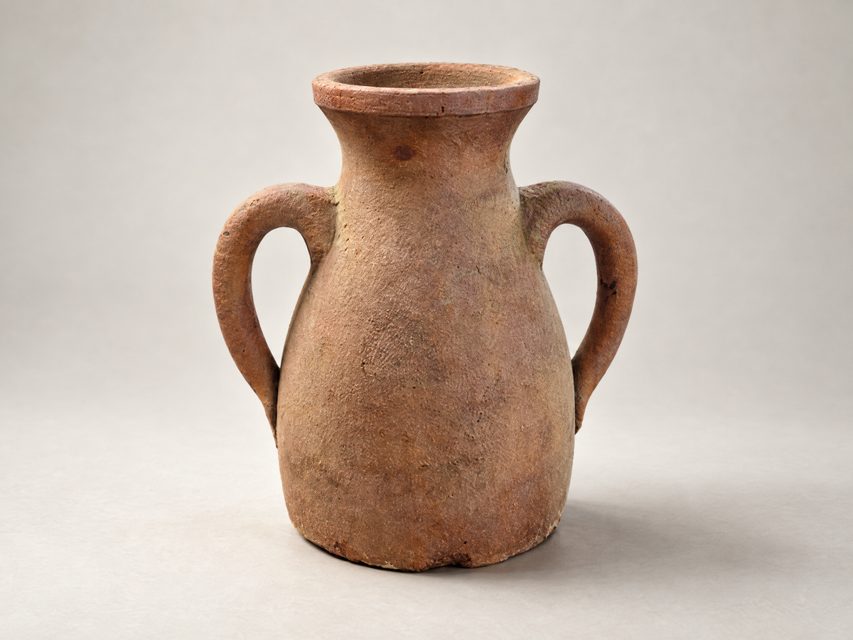 Vintage Rustic Double Handle Terracotta Jug
