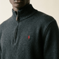 Polo Ralph Lauren Charcoal Quarter-Zip Sweater – Size M