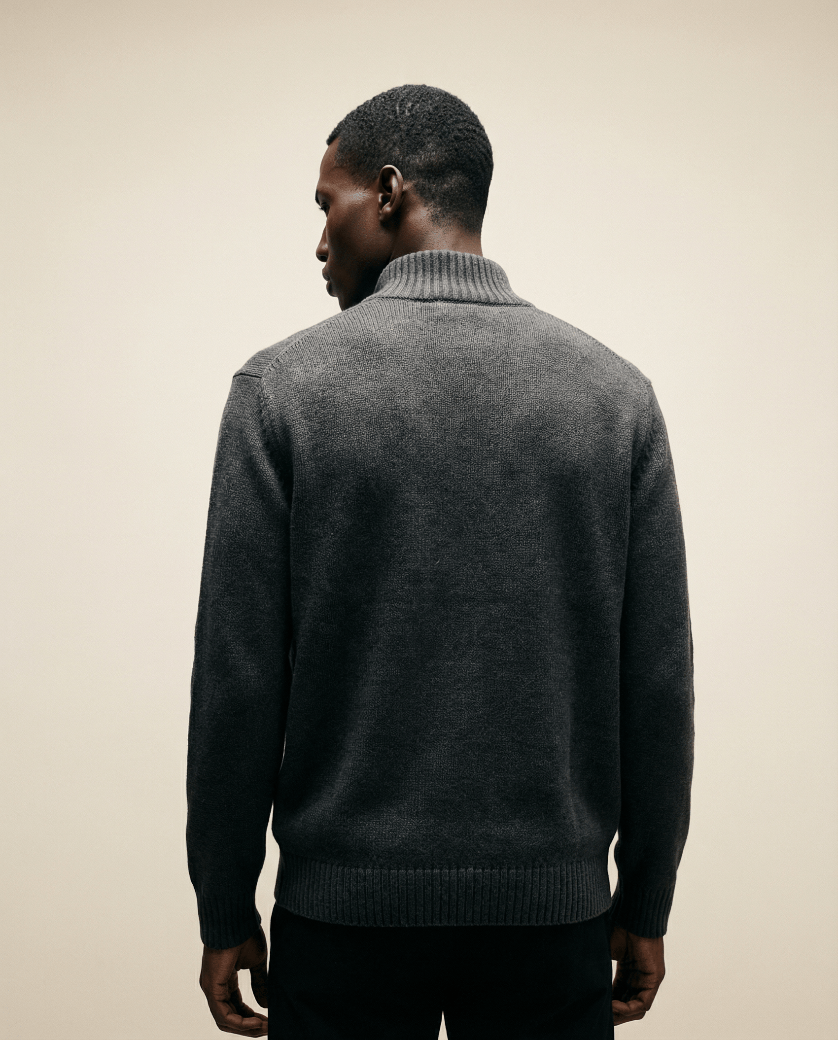 Polo Ralph Lauren Charcoal Quarter-Zip Sweater – Size M