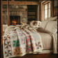 Vintage Patchwork Pinwheel Quilt – 72” x 86”