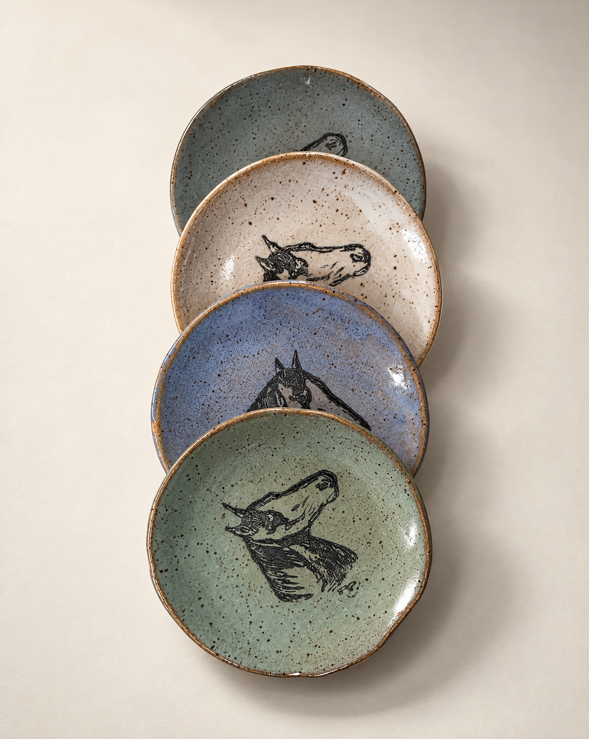 Handcrafted Horse Stoneware Trinket Dish