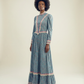 Vintage Victorian Prairie Lace Trim Maxi Dress