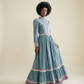 Vintage Victorian Prairie Lace Trim Maxi Dress