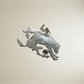 Sterling Silver Horse & Rider Pendant with Rose Dahlia Stone