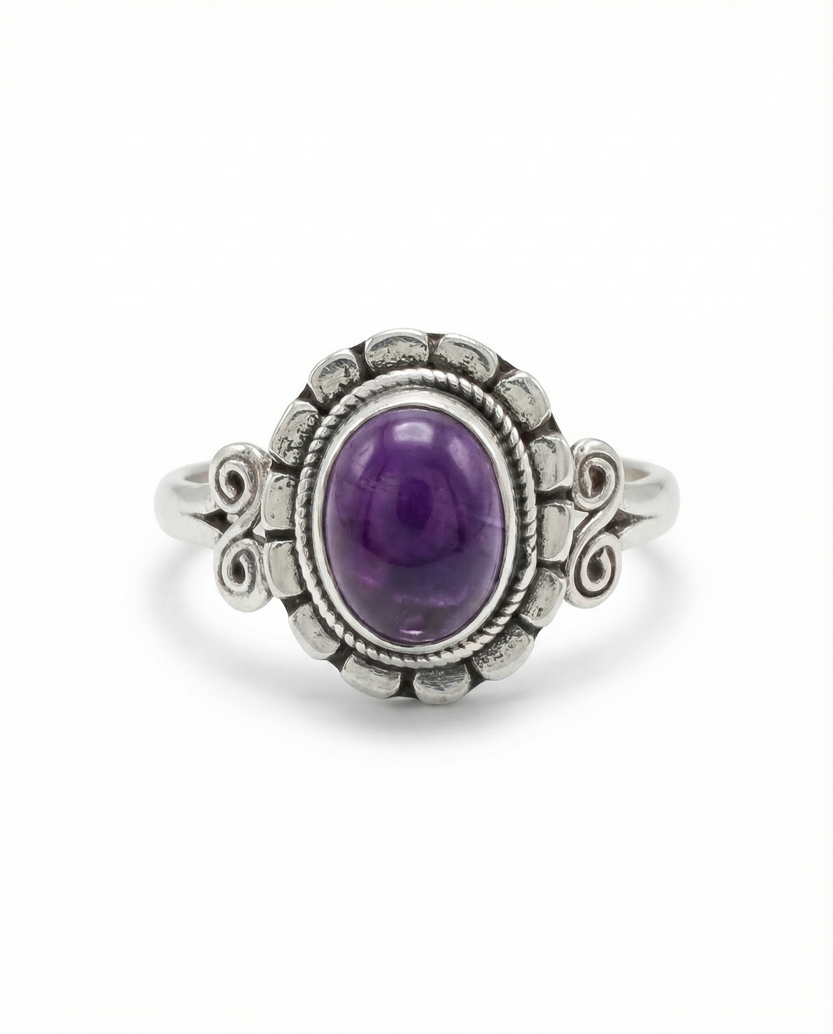 Amethyst Sterling Silver Ring – Size 9