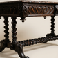 Antique English Jacobean Revival Carved Oak Library Writing Table by Hobbs & Co. London