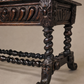 Antique English Jacobean Revival Carved Oak Library Writing Table by Hobbs & Co. London