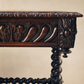 Antique English Jacobean Revival Carved Oak Library Writing Table by Hobbs & Co. London