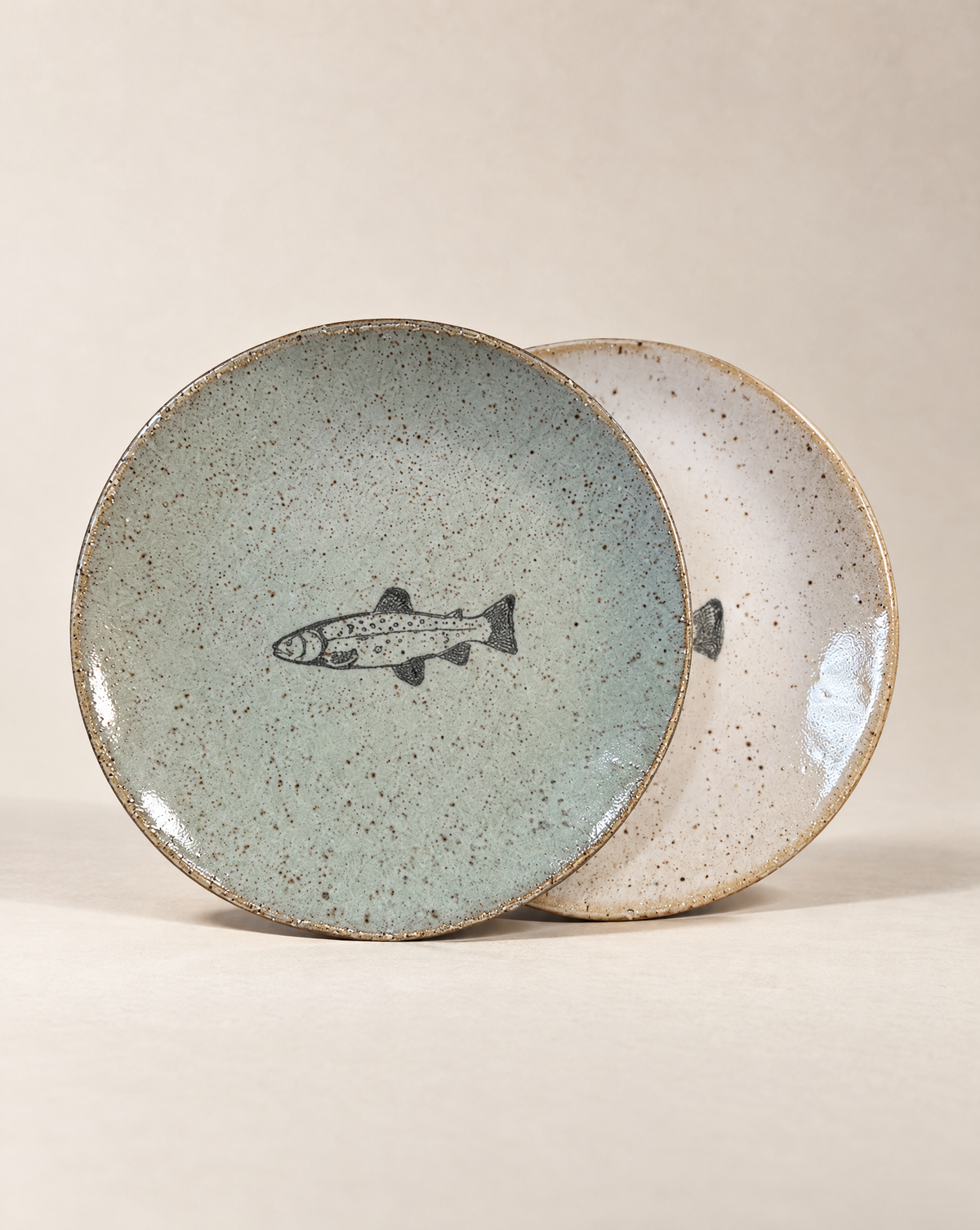 Handcrafted Trout Stoneware Trinket Dish
