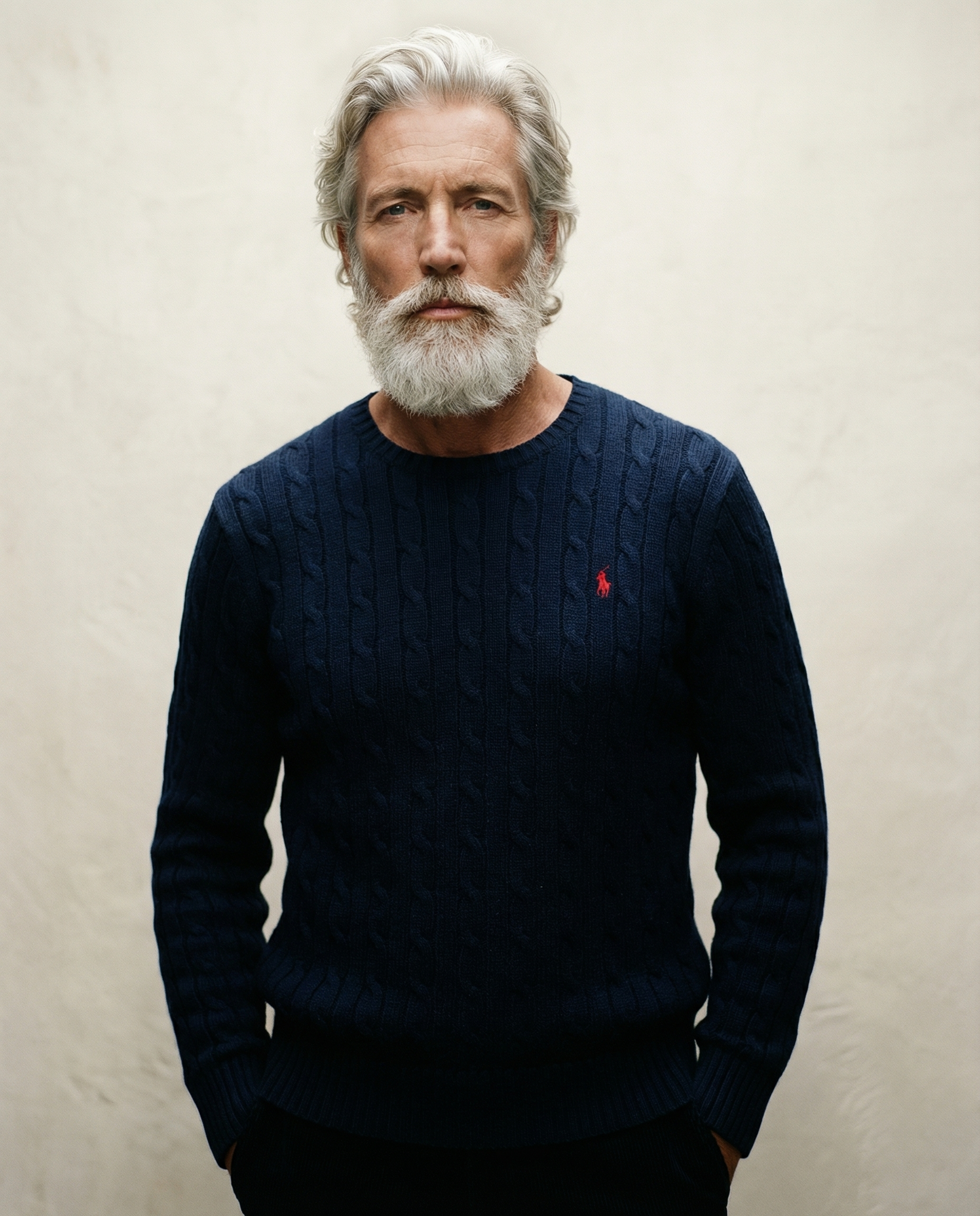 Polo Ralph Lauren Navy Cable Knit Sweater – Size XL