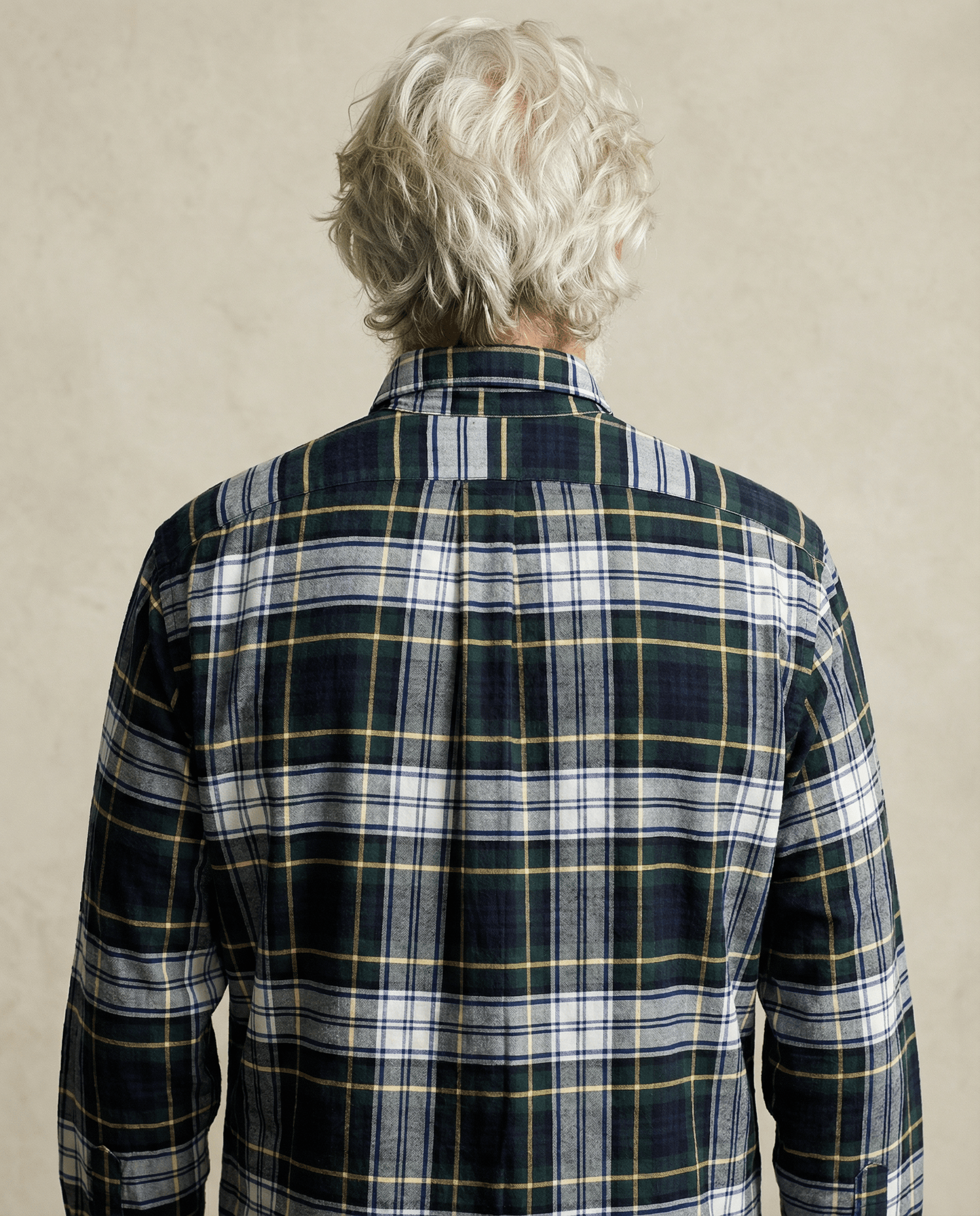 Ralph Lauren Green & Navy Plaid Button-Down Shirt — Size L