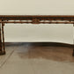 Vintage Faux-Bamboo Glass-Top Console Table