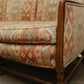 Southwestern-Inspired Vintage 3-Seat Wood Frame Sofa