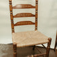 Set of 4 Signed Hitchcock Ladder-Back Chairs with Rush Seats