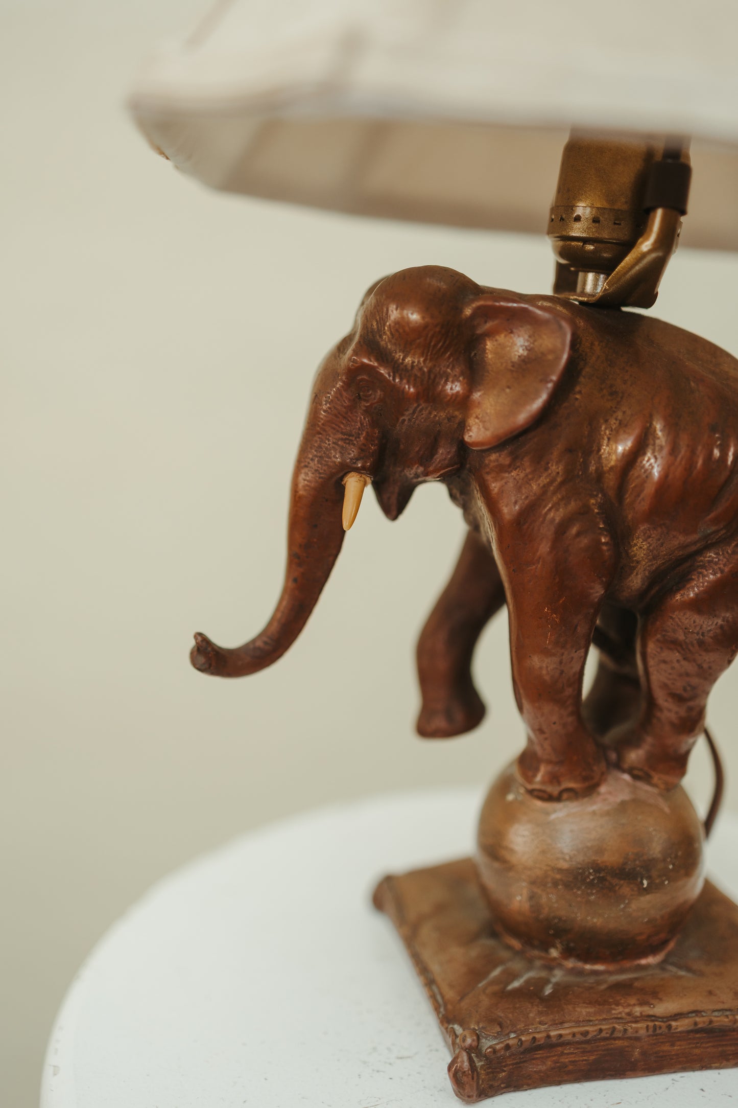 Vintage Elephant Table Lamp