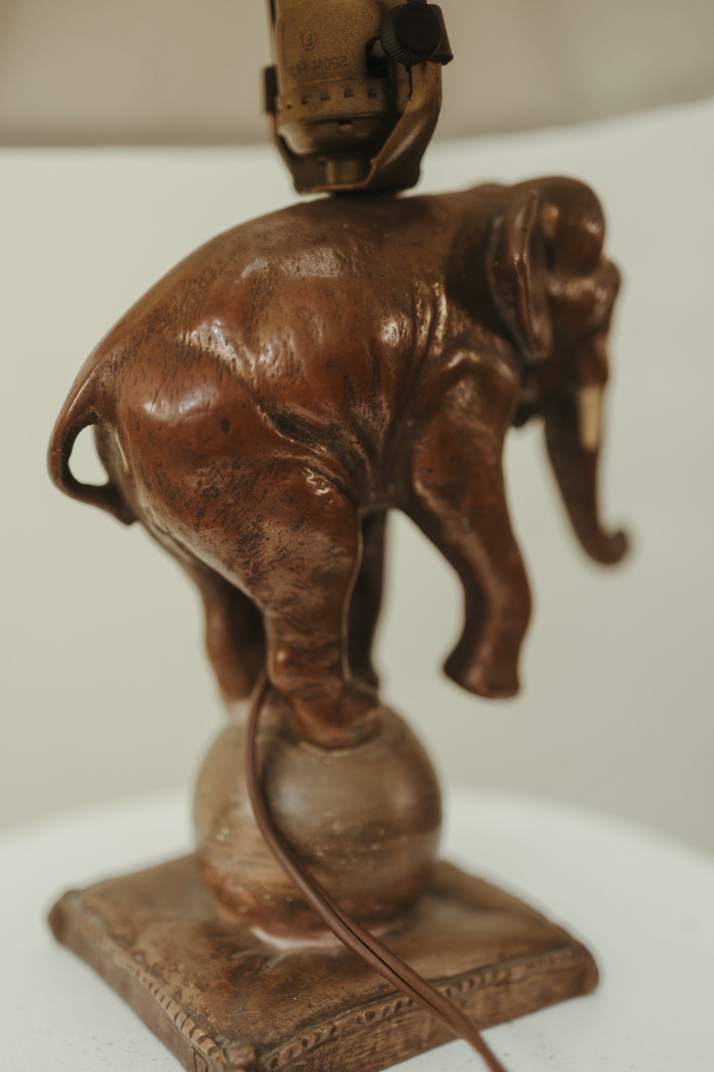 Vintage Elephant Table Lamp