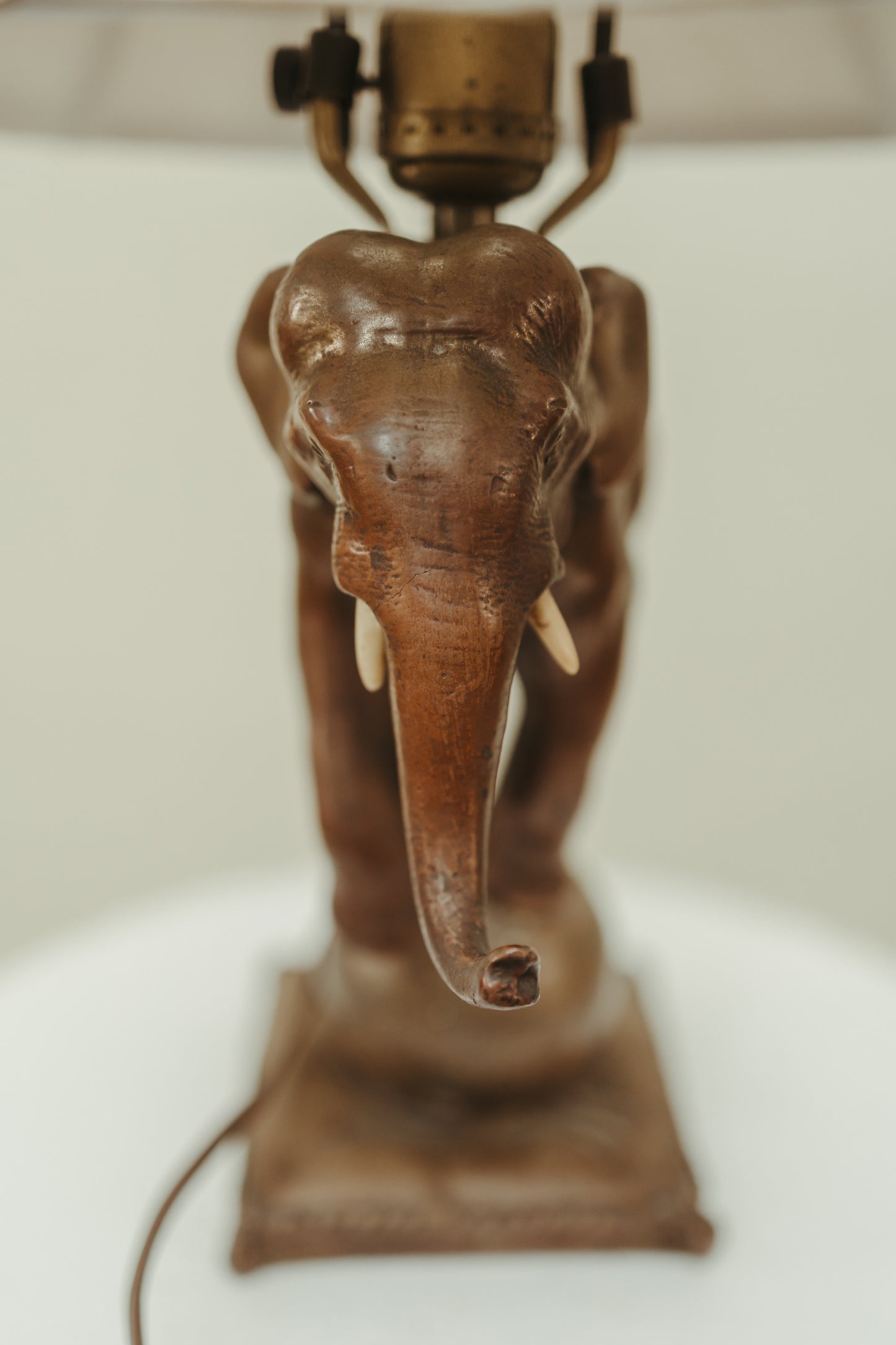 Vintage Elephant Table Lamp