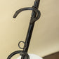 Hand-Forged Horseshoe Decorative Stand