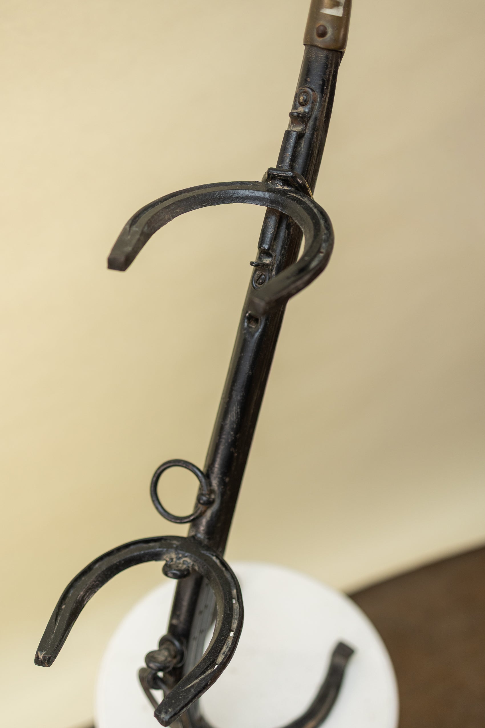 Hand-Forged Horseshoe Decorative Stand