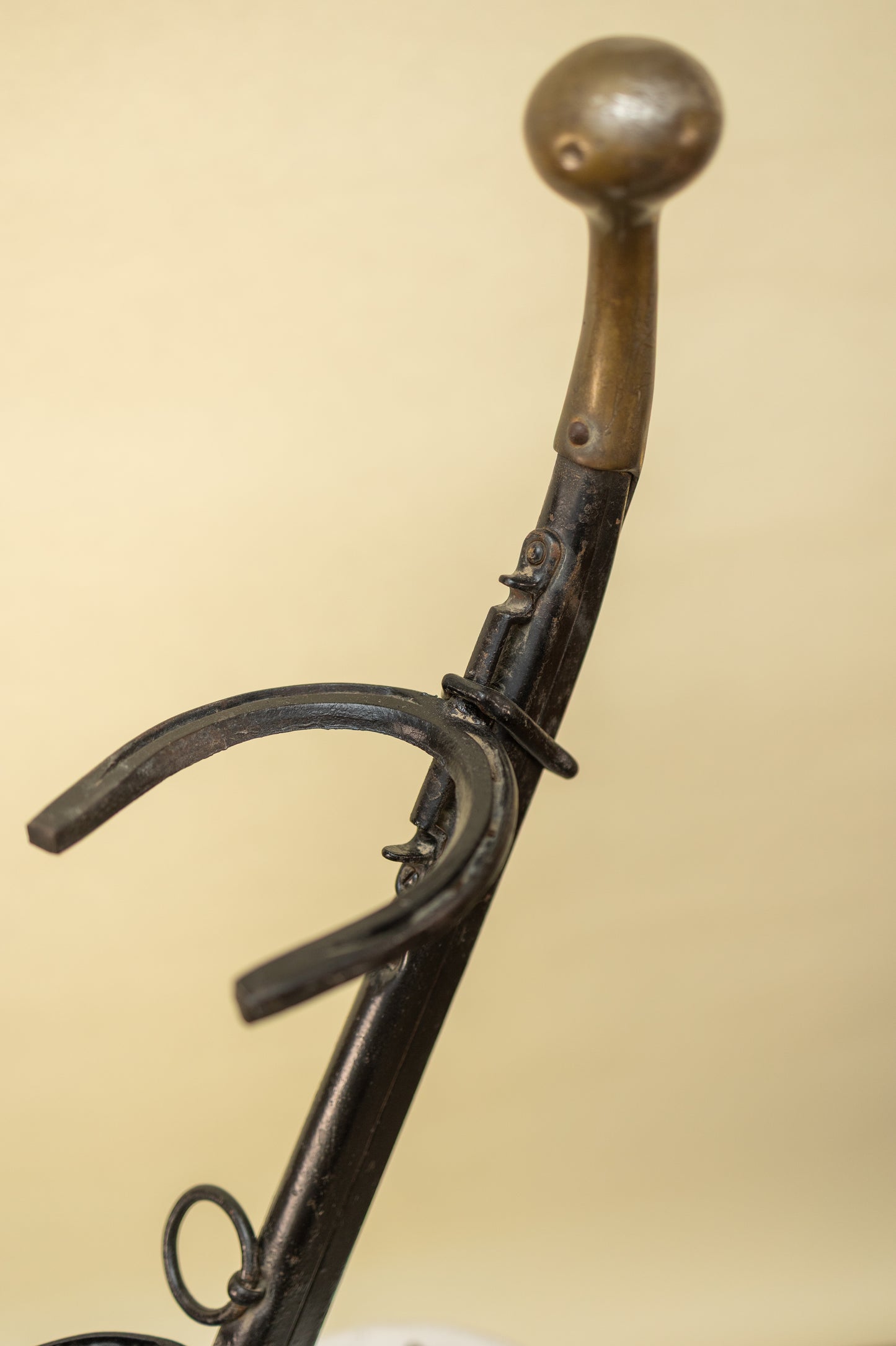 Hand-Forged Horseshoe Decorative Stand