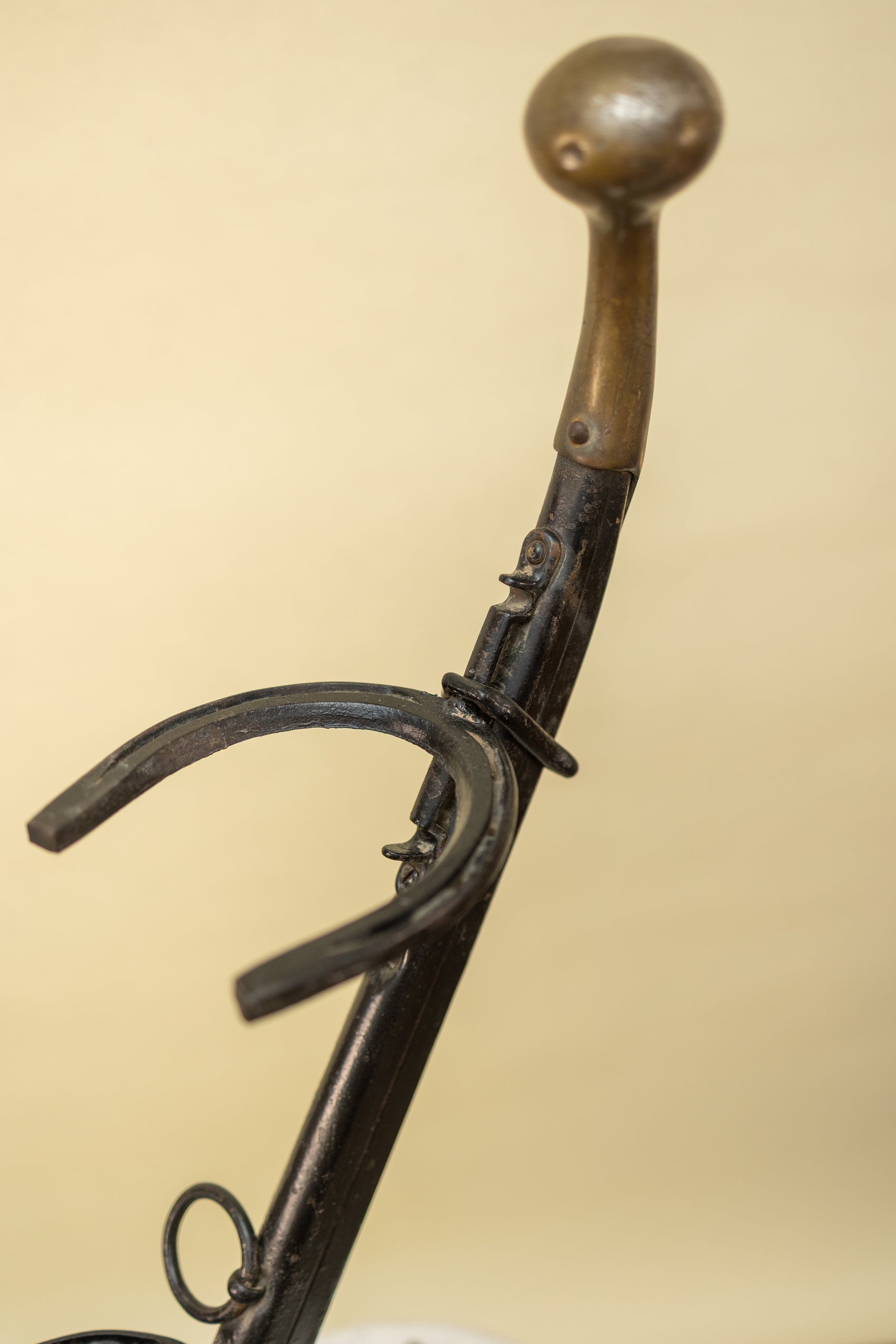 Hand-Forged Horseshoe Decorative Stand