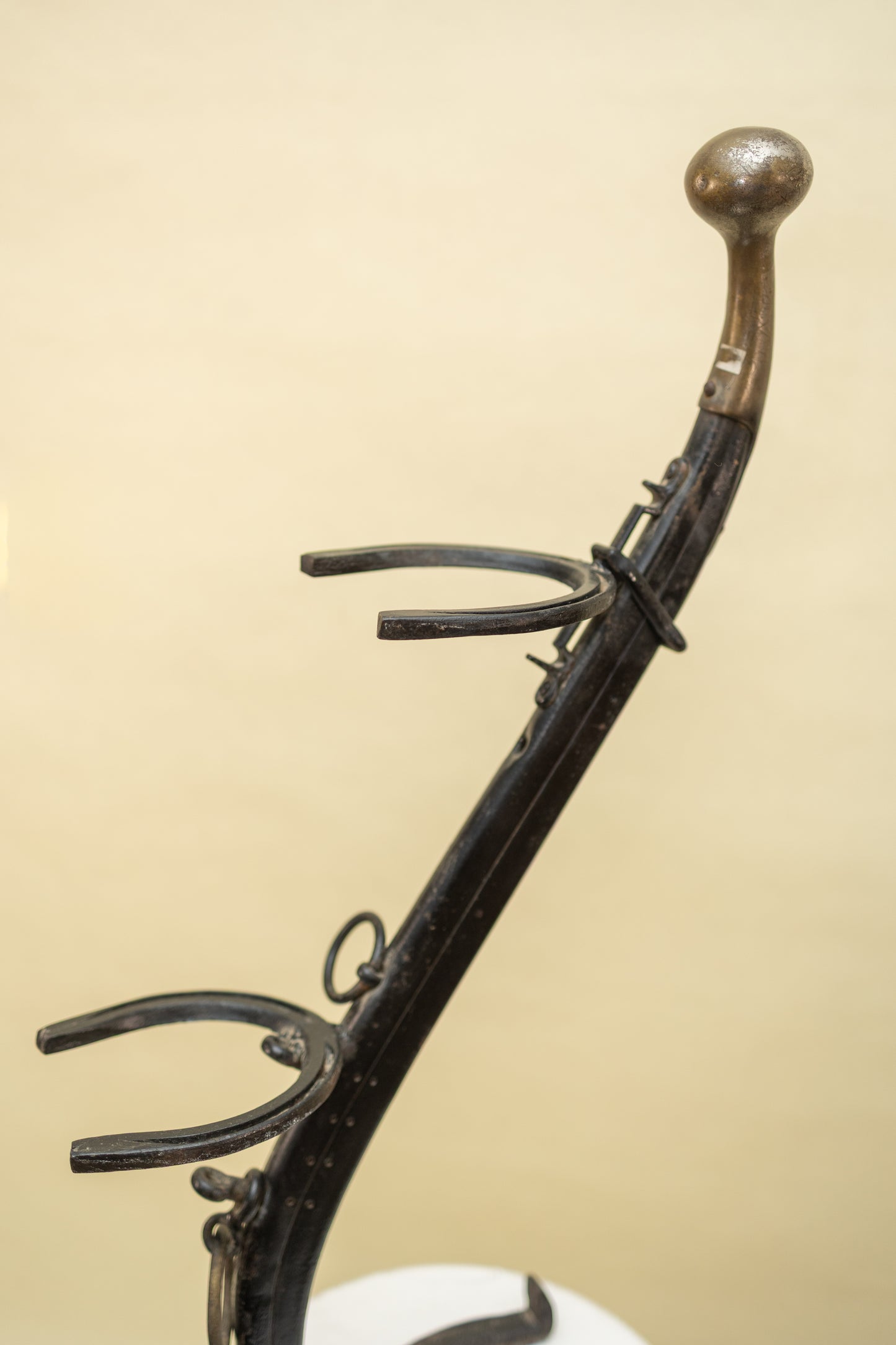 Hand-Forged Horseshoe Decorative Stand