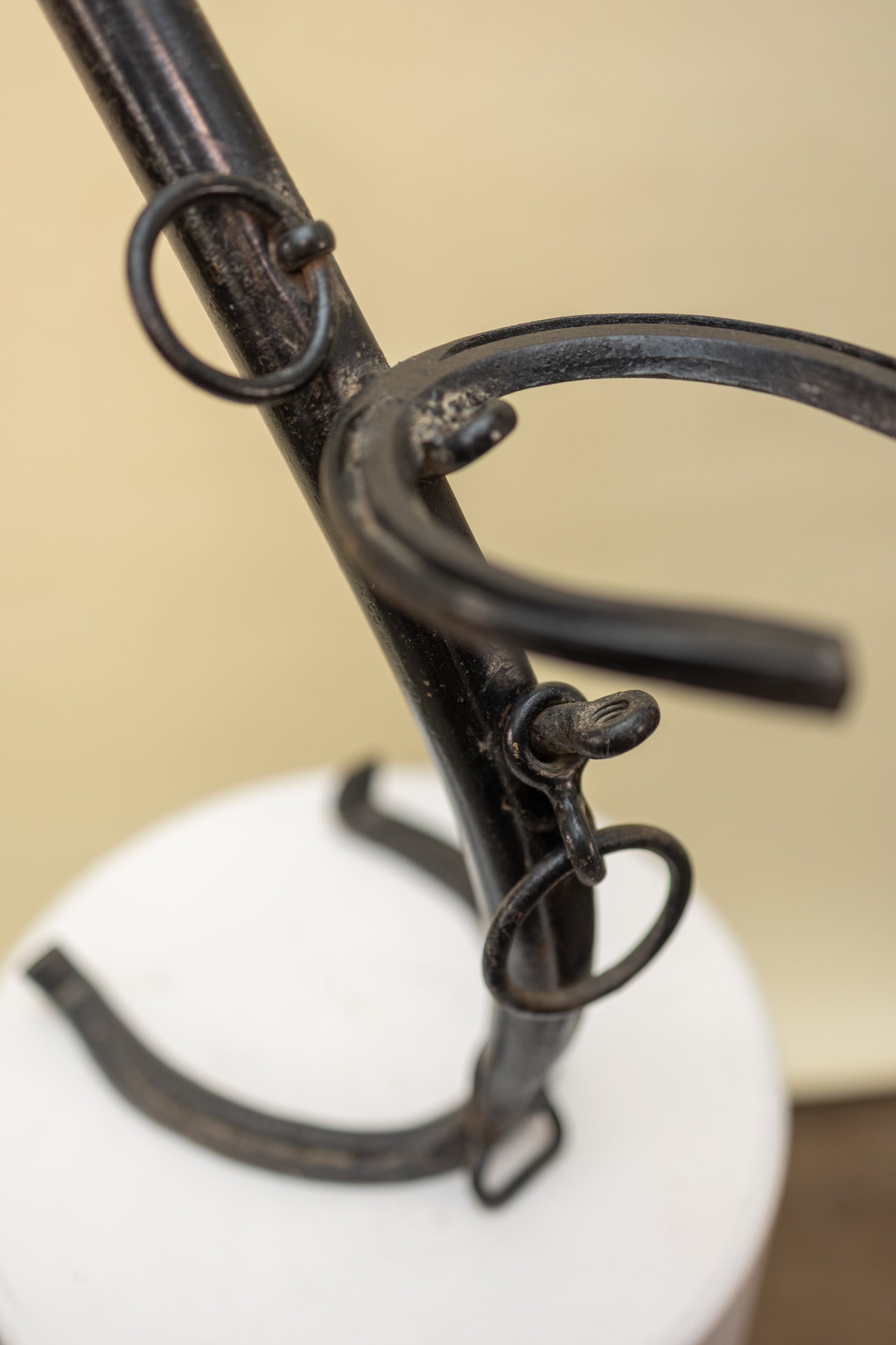 Hand-Forged Horseshoe Decorative Stand