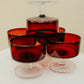 Vintage Luminarc Cavalier Ruby Red Stemmed Glass