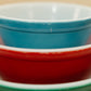 Vintage Pyrex Primary Colors Mixing Bowls — Set of 4