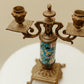 French Longwy Cloisonné Double-Arm Candelabra — Circa 1920–1940