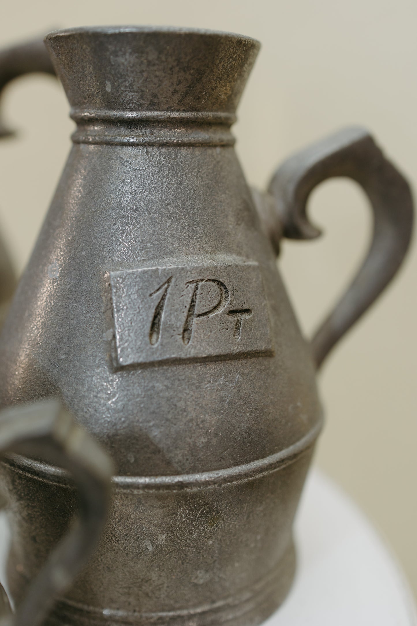 Vintage Pewter Measuring Pitcher Set (¼ Cup – 1 Quart)