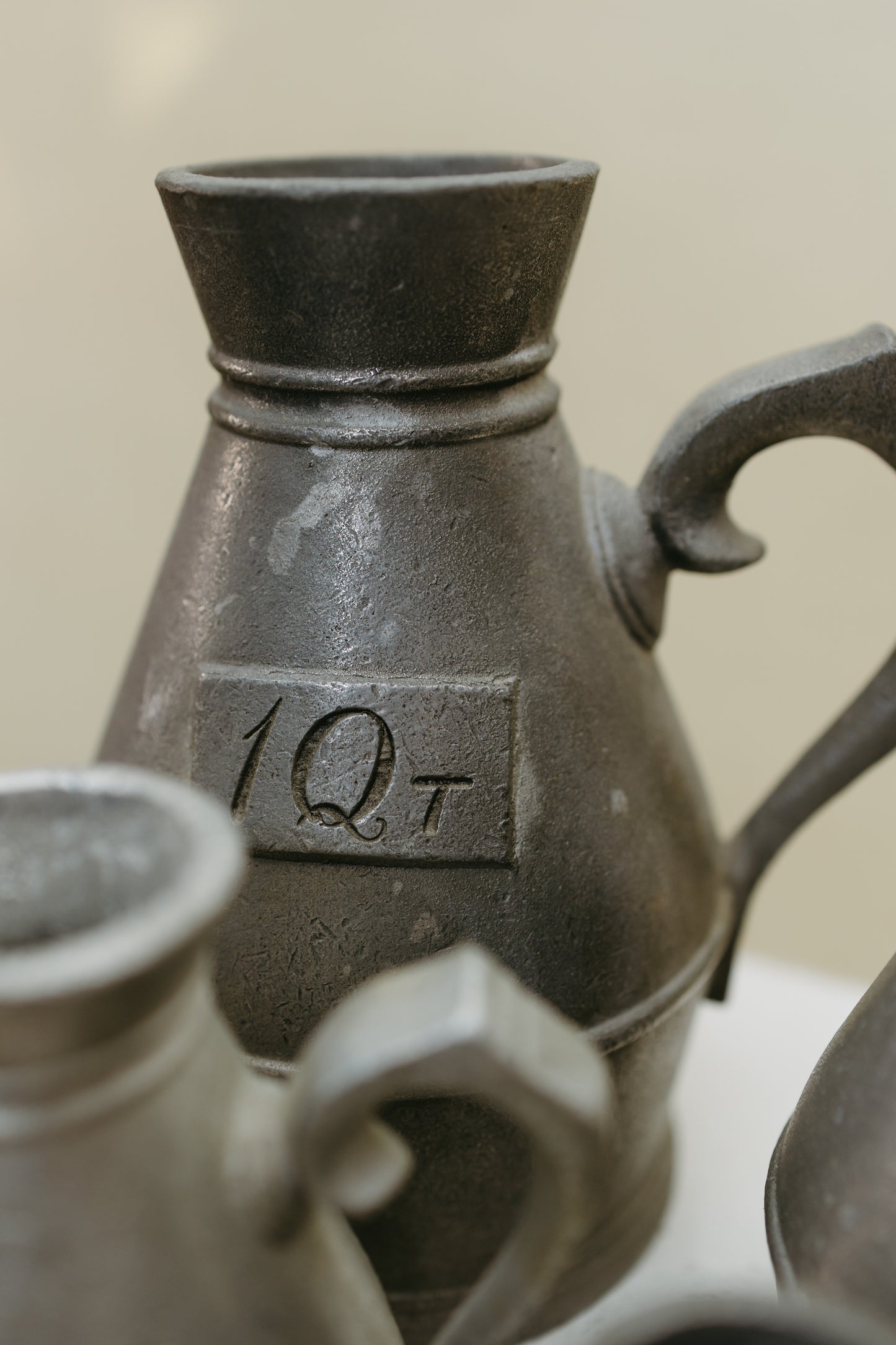 Vintage Pewter Measuring Pitcher Set (¼ Cup – 1 Quart)