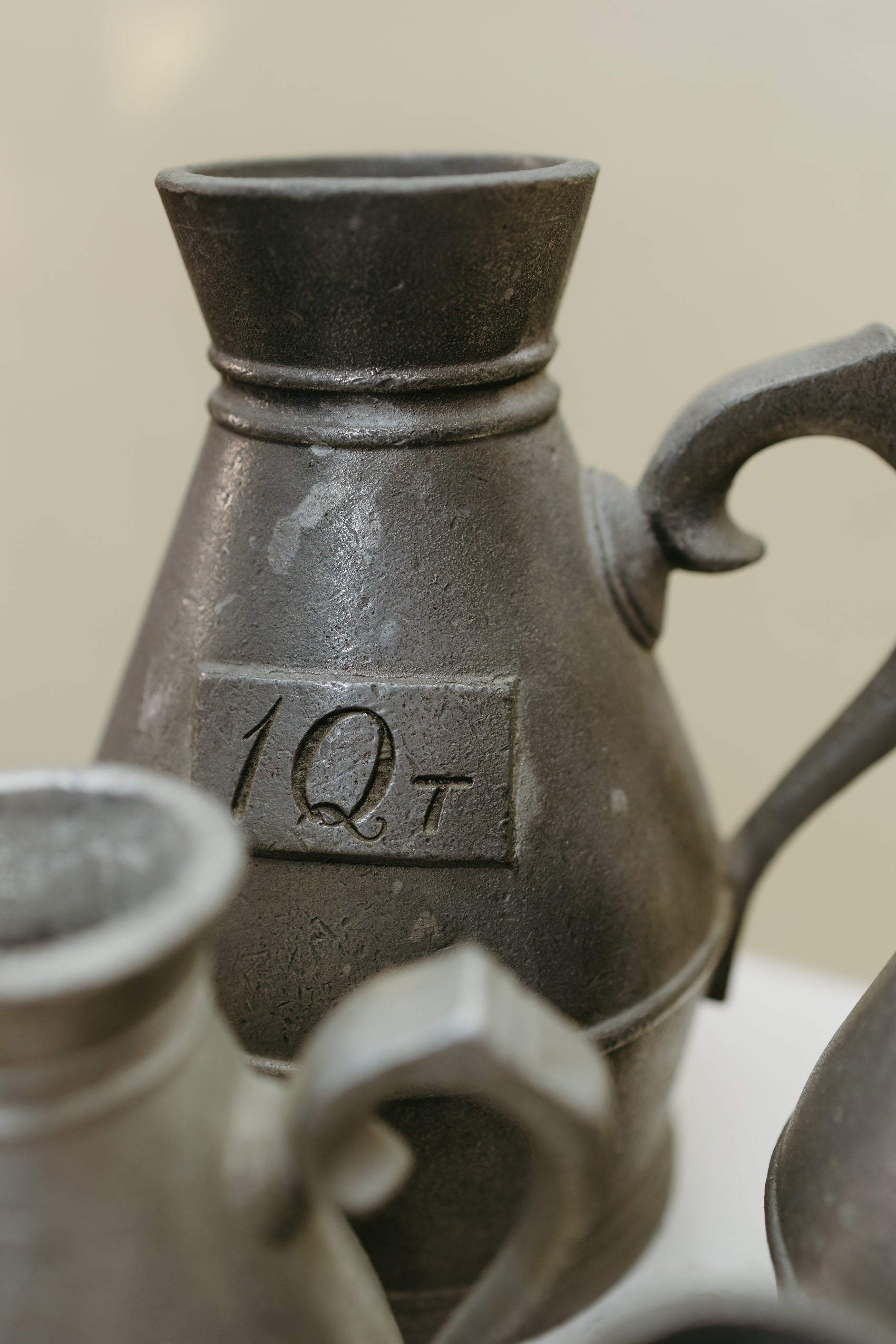 Vintage Pewter Measuring Pitcher Set (¼ Cup – 1 Quart)