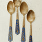 Antique Enamel-Handled Spoons – Set of 4 (c. 1850)