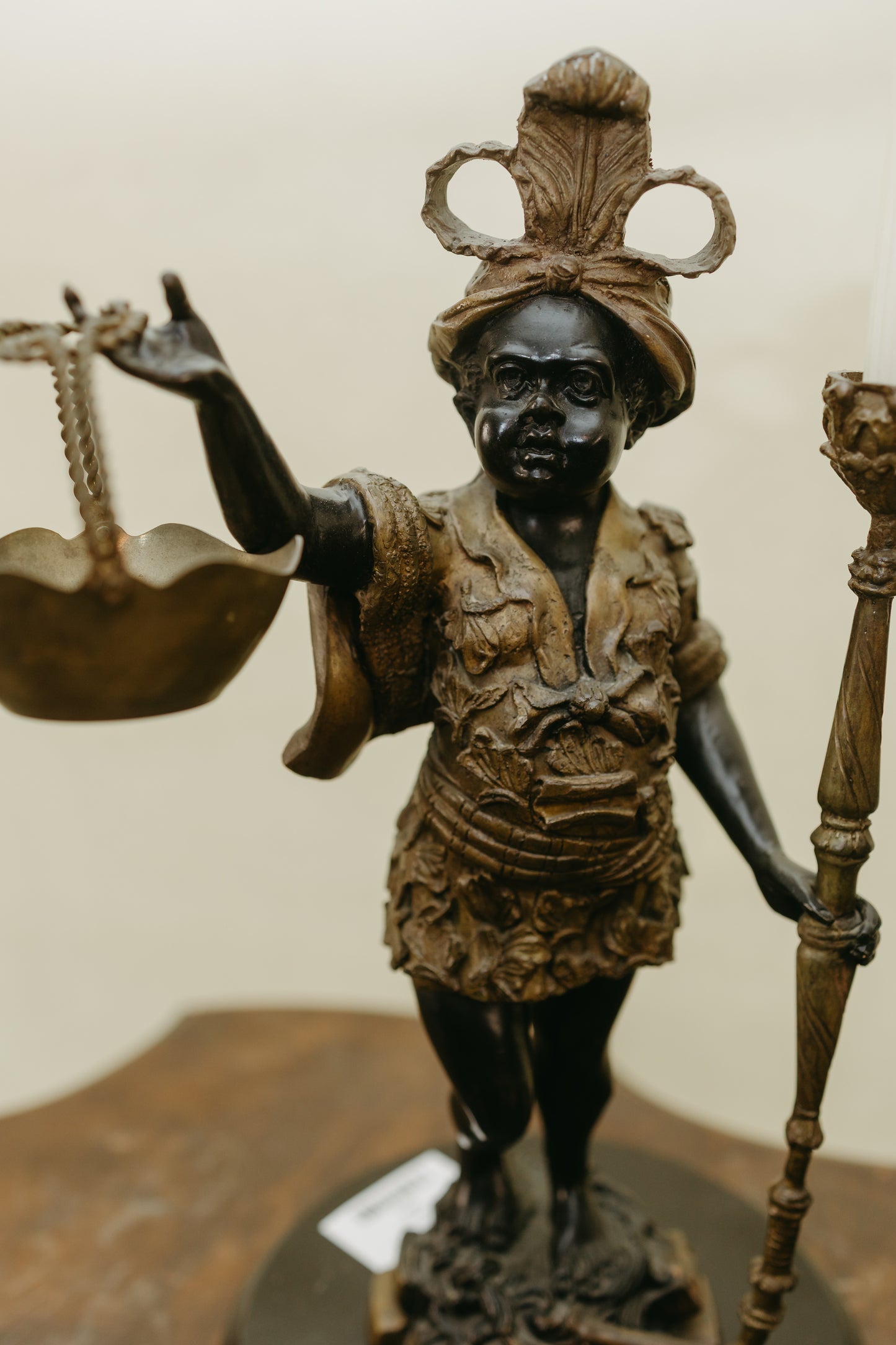 Pair of Blackamoor Figural Candelabra Compotes