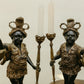 Pair of Blackamoor Figural Candelabra Compotes