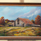 Vintage Original Barn Landscape Painting — Signed “Woody Parker ‘76”