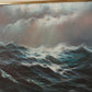 Vintage Framed Ocean Painting by Toselli – Stormy Seas