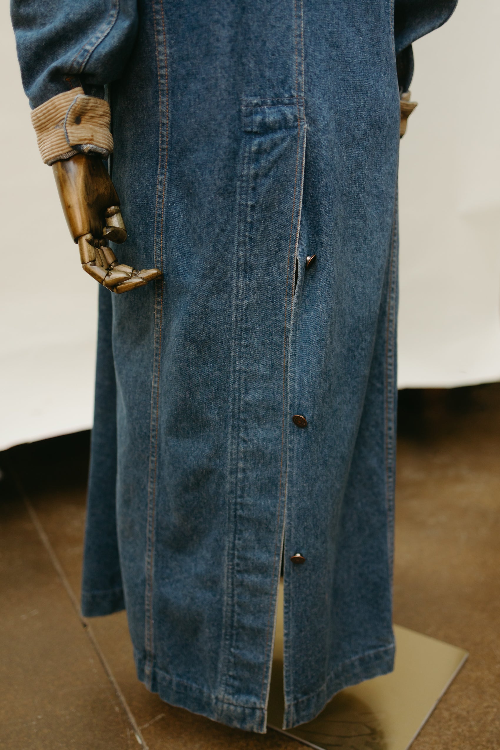 Vintage Levi’s Long Denim Duster Coat — Made in USA