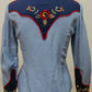 Vintage Embroidered Western Cowgirl Shirt