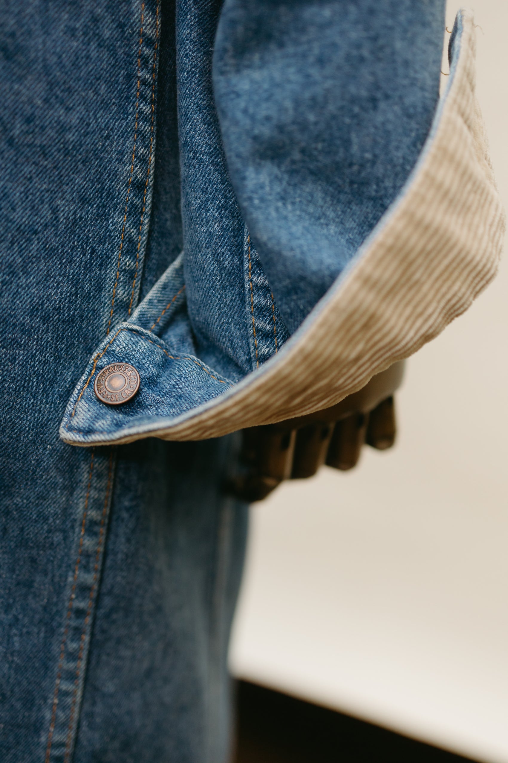 Vintage Levi’s Long Denim Duster Coat — Made in USA