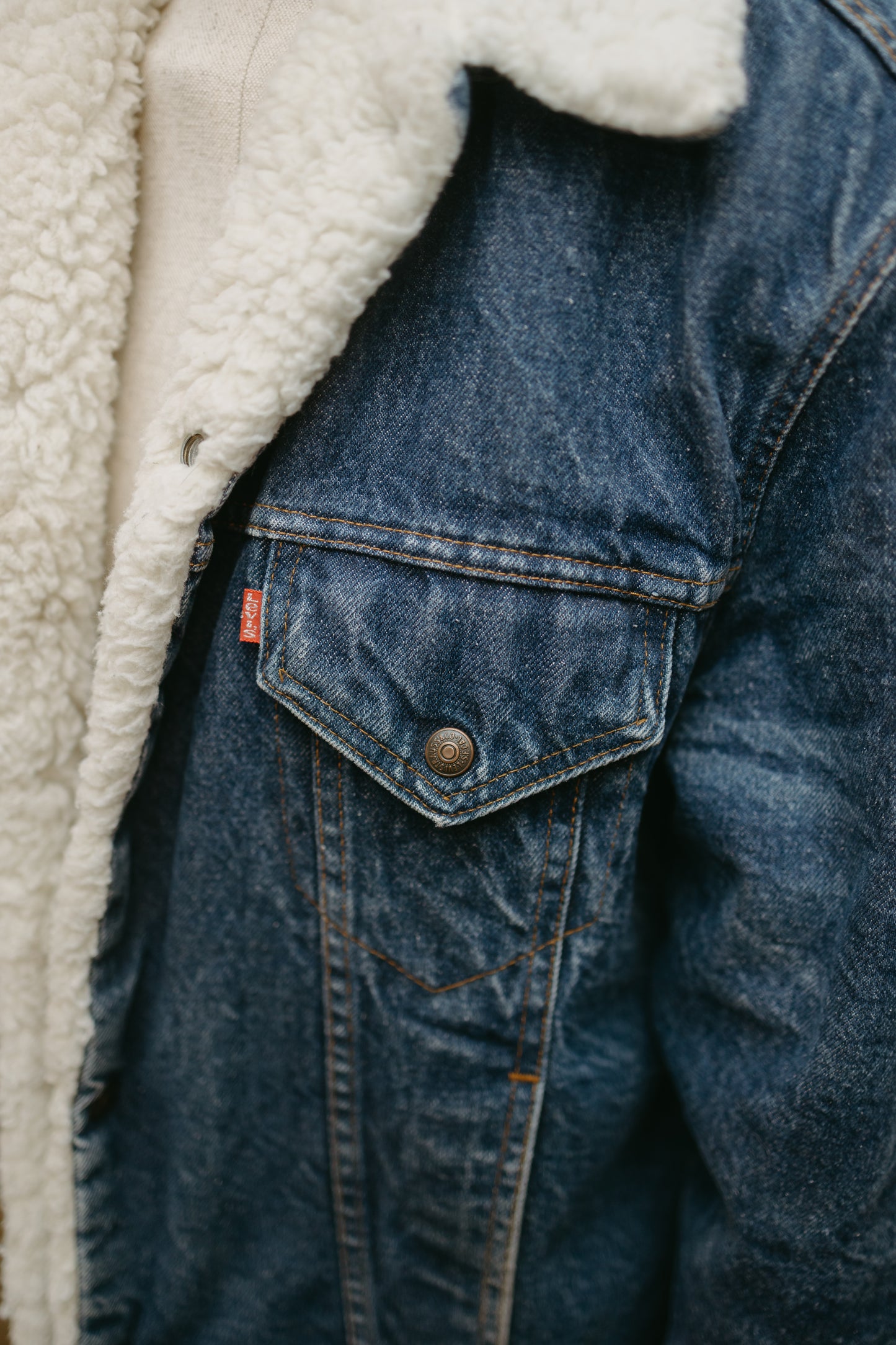 Vintage Levi’s Sherpa-Lined Denim Jacket