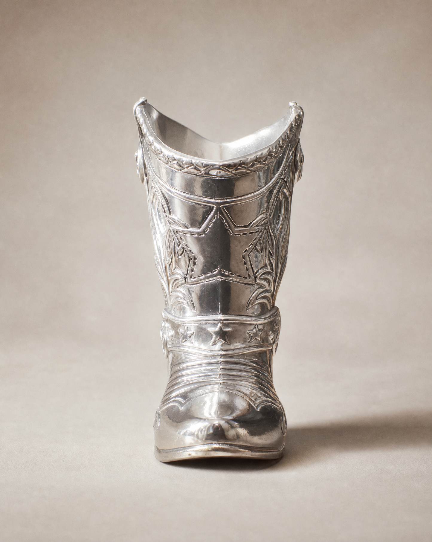 Vintage Arthur Court Cowboy Boot Vase / Utensil Holder