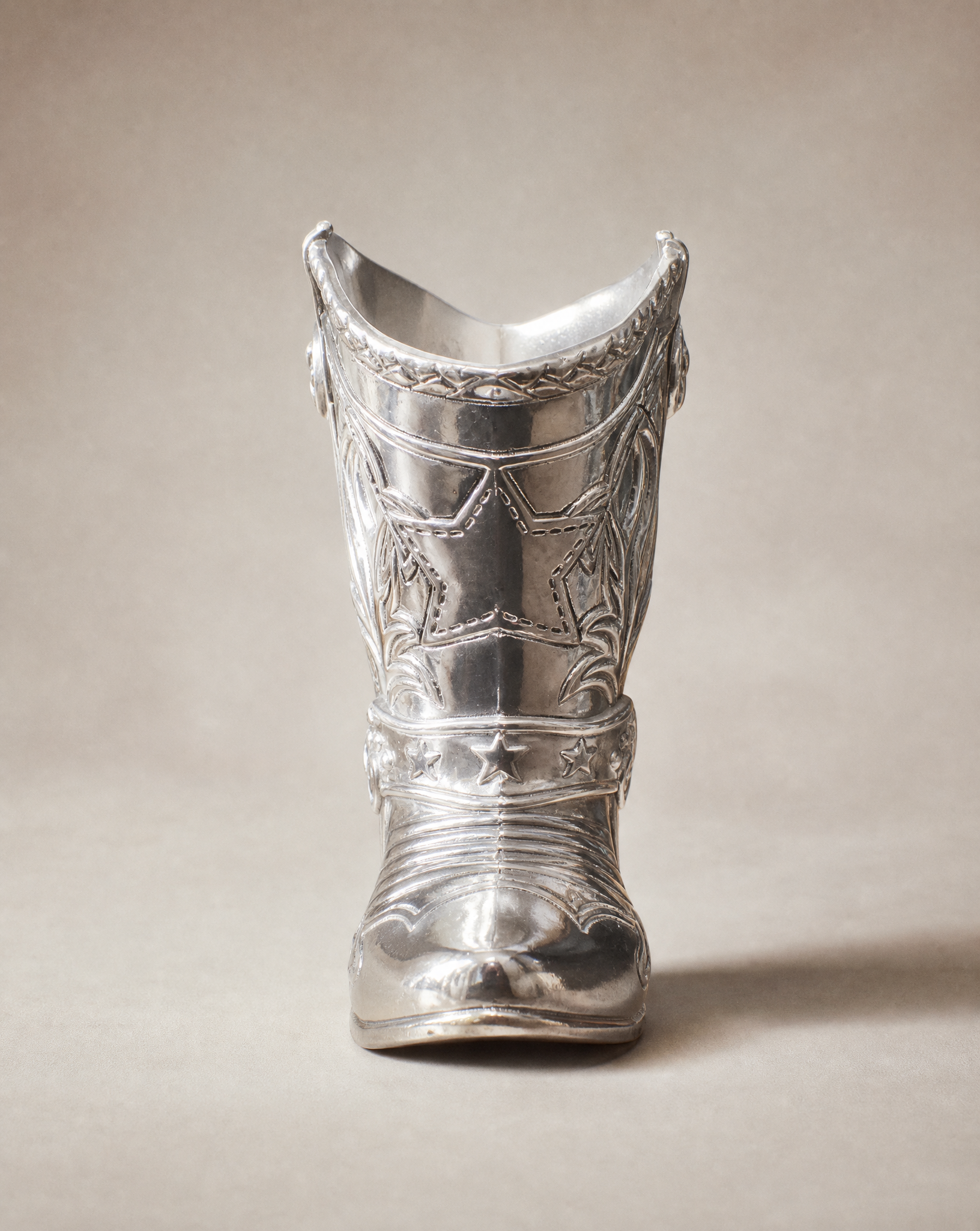 Vintage Arthur Court Cowboy Boot Vase / Utensil Holder