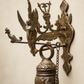 Vintage Cast Iron Angel Wall Bell with Latin Inscription – Victorian Style